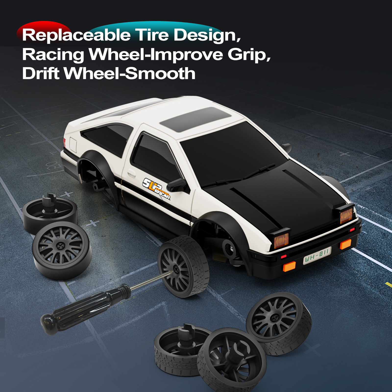 RC Drift Car AE86 Mini Racing Car Toy 1/24 4WD Remote Control High