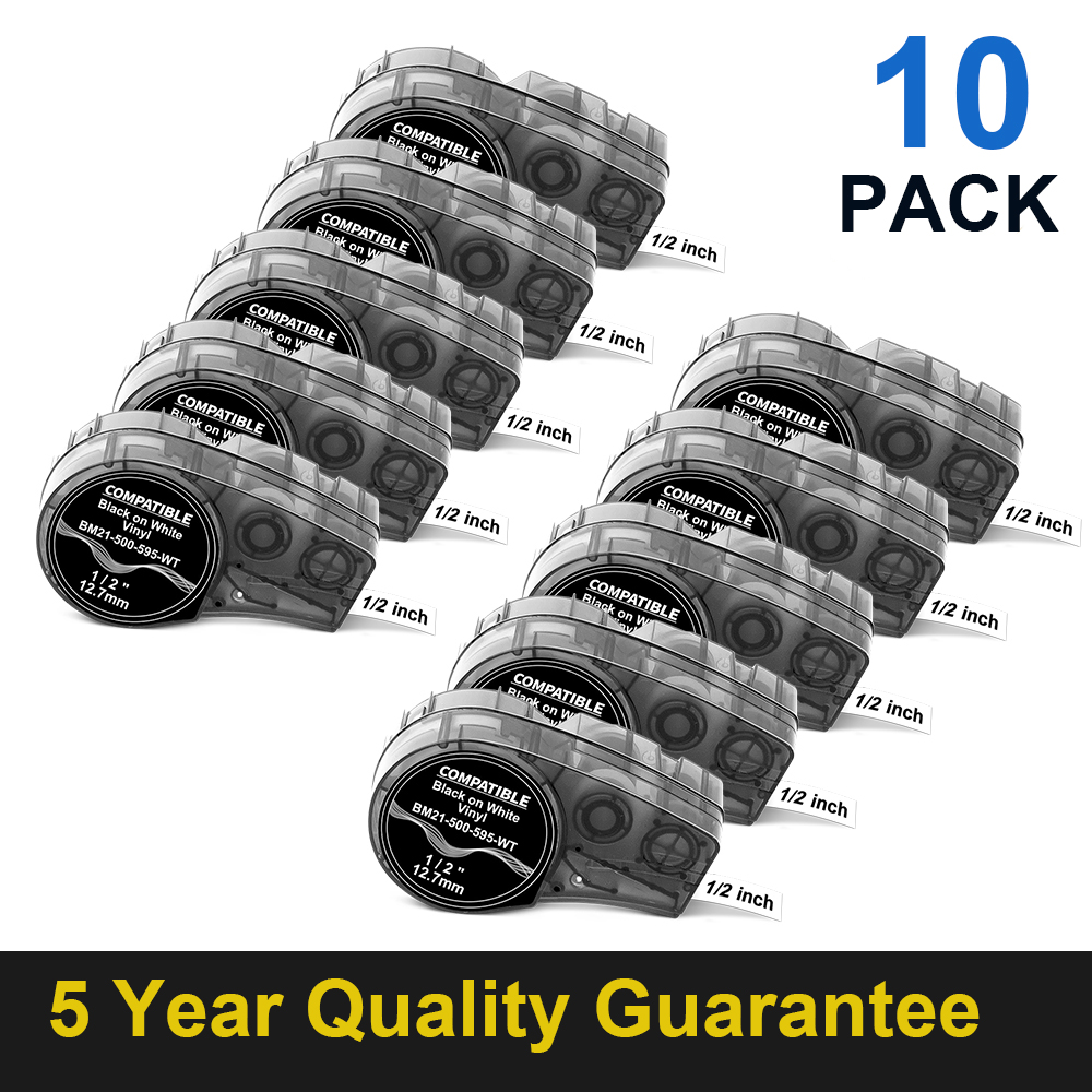 20PK Compatible BMP21-PLUS M21-750-595-WT M21-750-499 M21-500-595 Label Tape