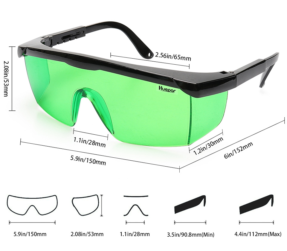 Green Laser Enhancing Glasses For Laser level Adjustable Protection Eye