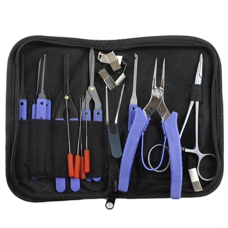KLOM Broken Key Extractor Locksmith Tools Key Remove Hooks Lock Repair Tool Kit