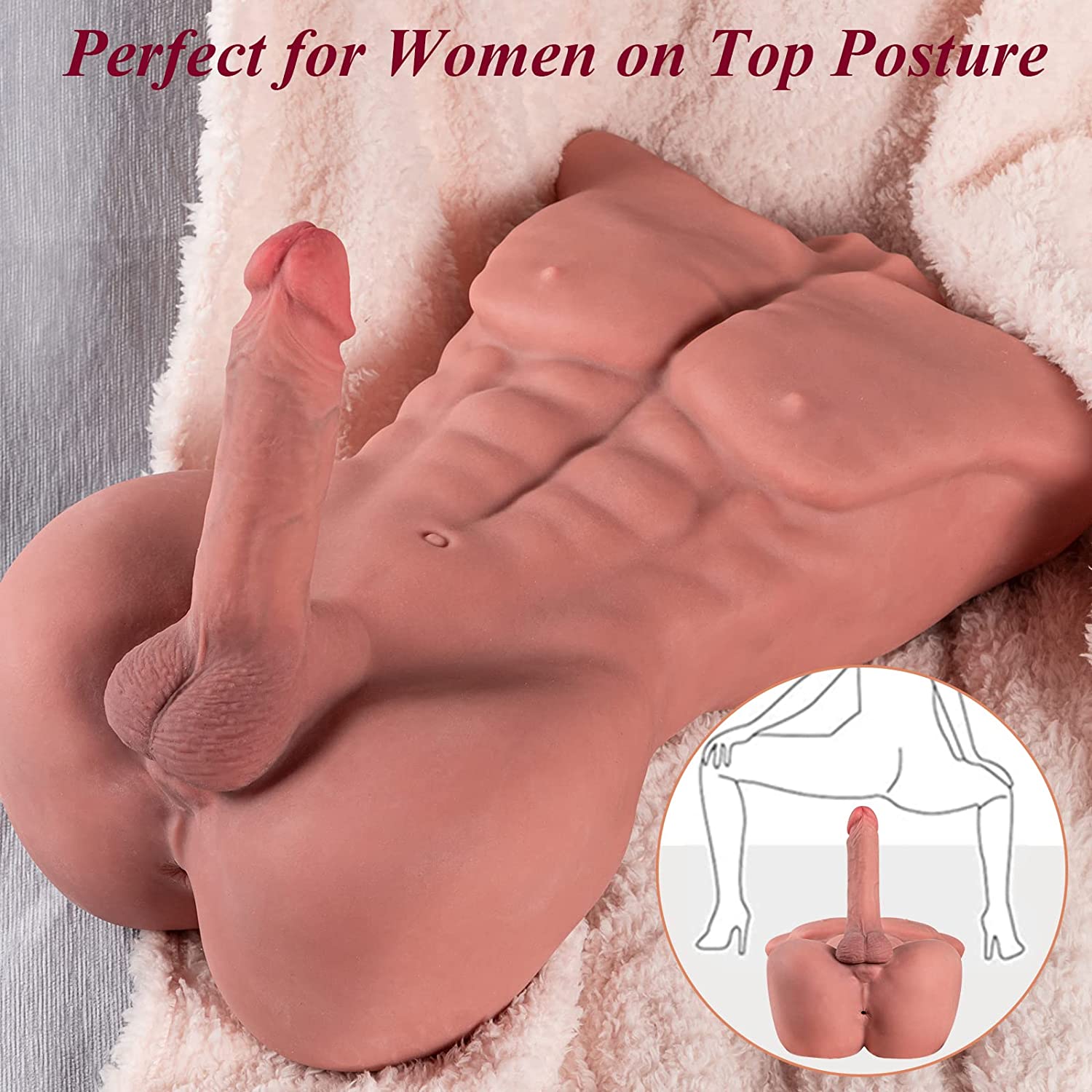 male sex torso doll Muscular Silicone Head Male Sex Doll Torso Kirin 93cm main image 1