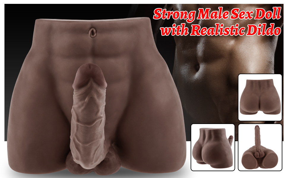 realistic black male sex doll Lifelike Black Male Body Sex Doll Torso For Women Adult Sex Toy with Big  Penis