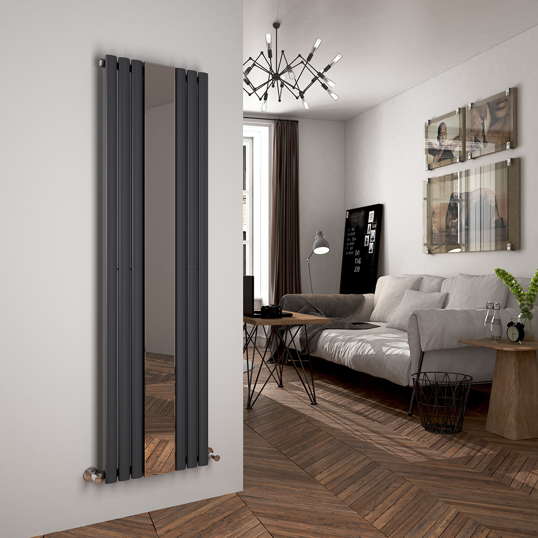 Designer Radiator With Mirror Vertical Central Heating Iron 1800*500mm