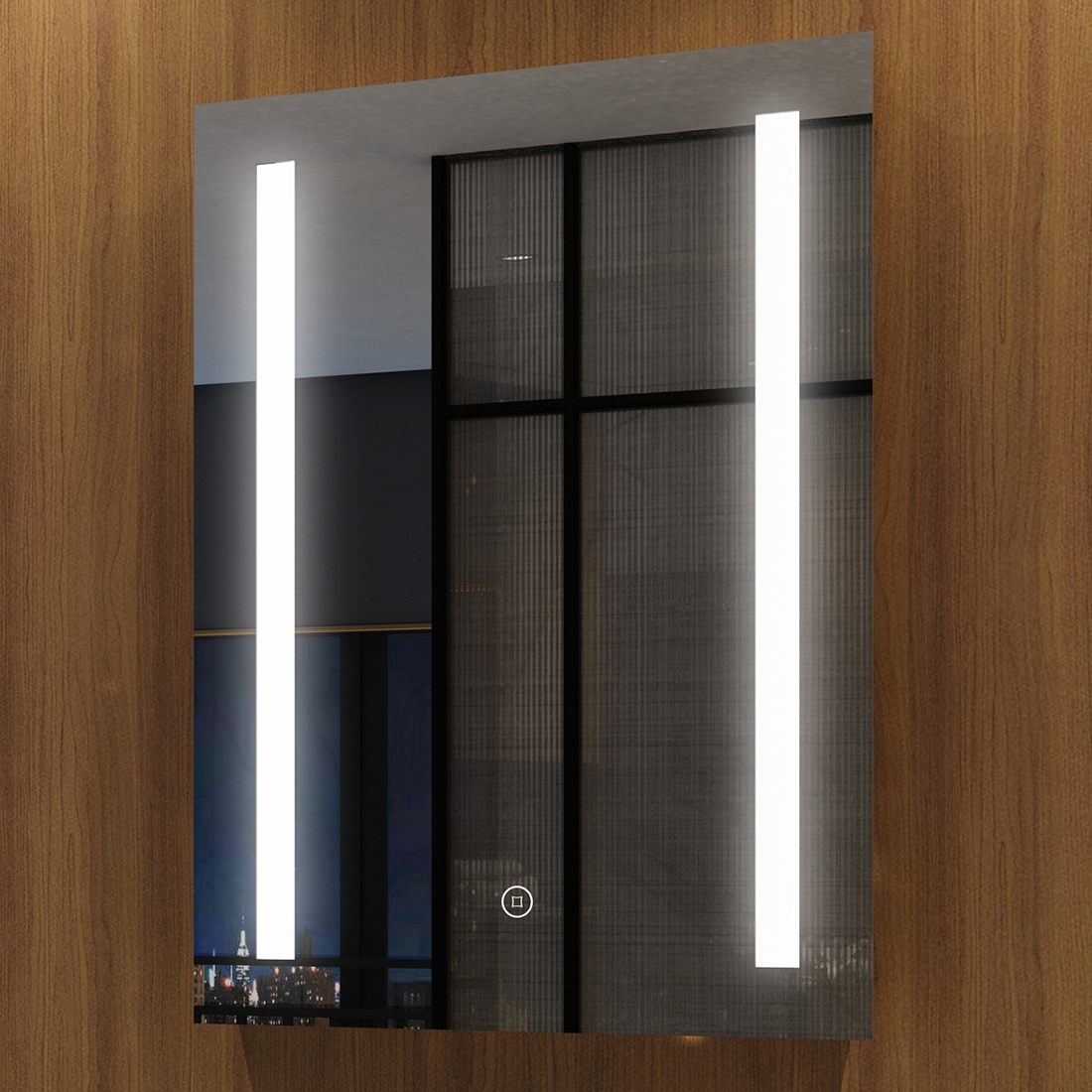 Badspiegel Mit LED Beleuchtung 50x70 Touch AntiFog Badezimmerspiegel