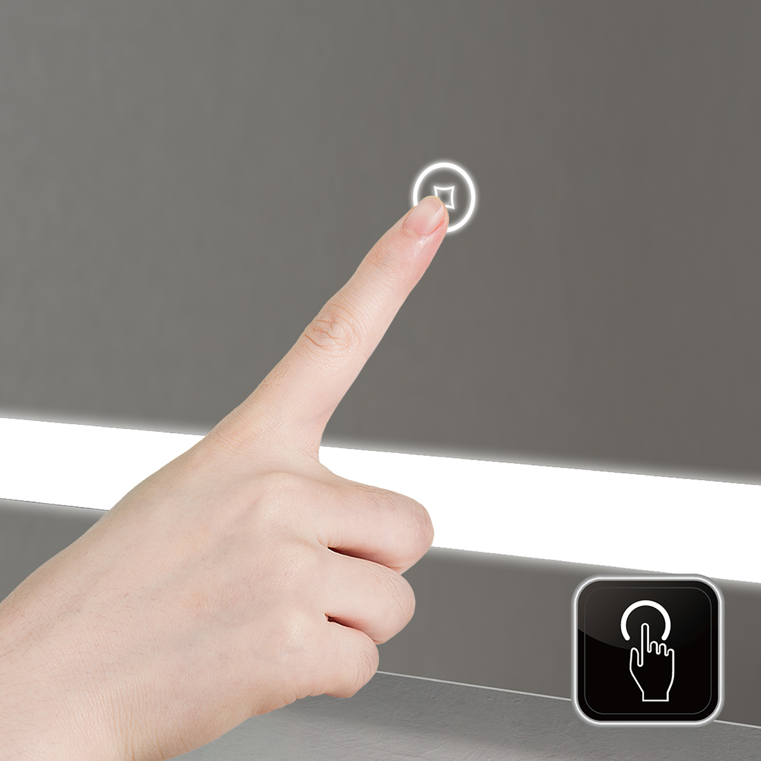 LED Illuminated Bathroom Mirror Bluetooth Vanity Wall Makeup Touch