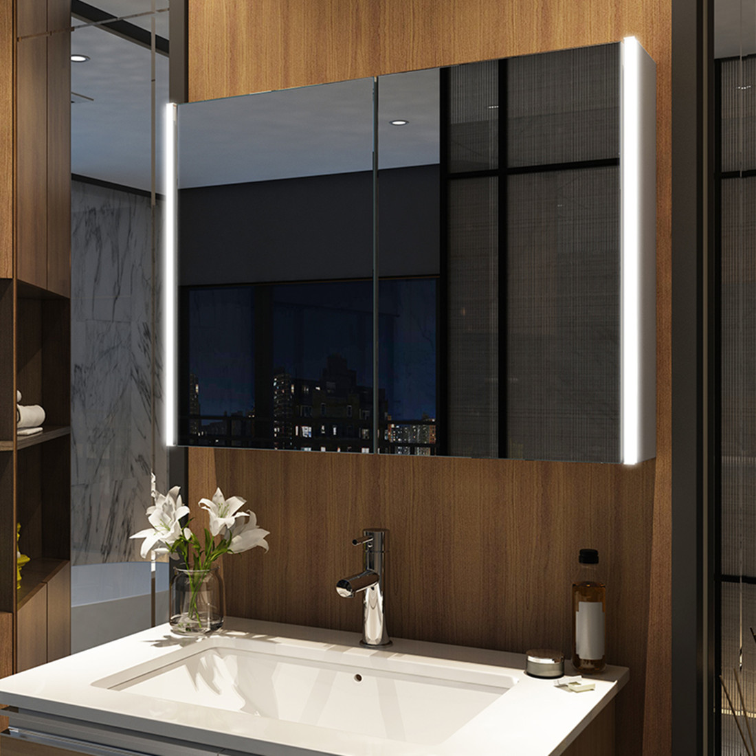 LED Spiegelschrank Badezimmer Spiegelschrank mit Beleuchtung