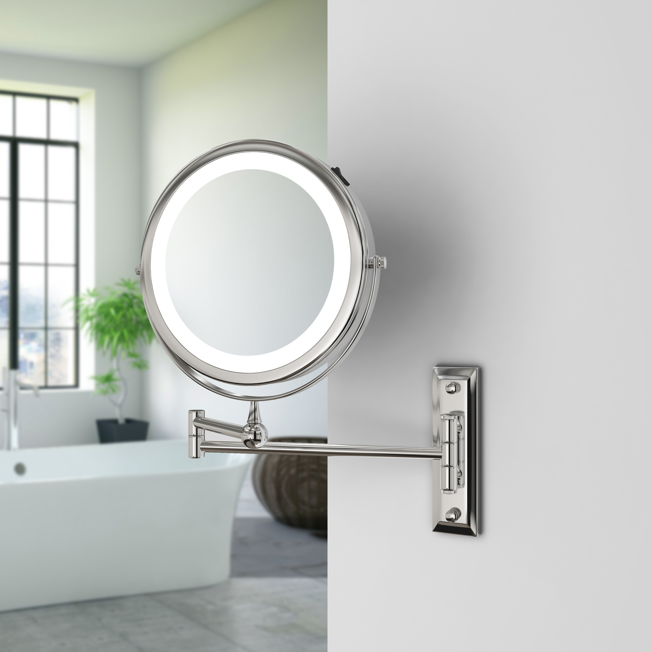 lighted wall vanity makeup mirror