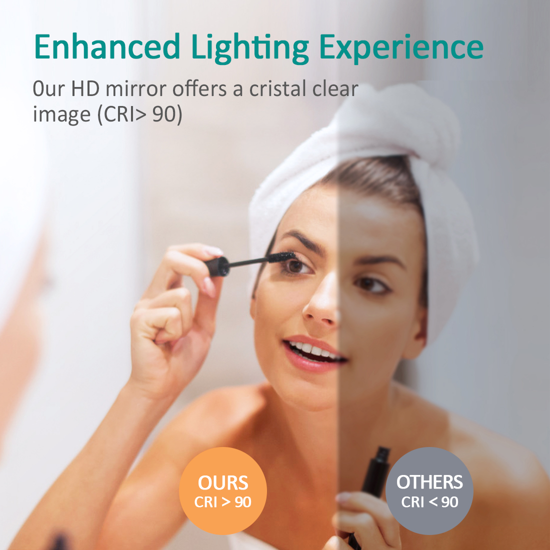 LED Bathroom Mirror Lights Touch Sensor Switch Illuminated Demister Pad