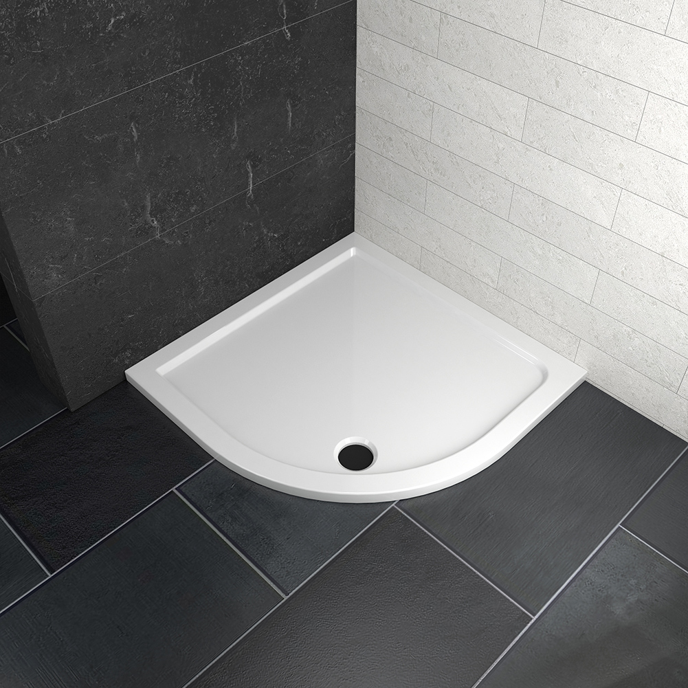 90x90/80x80 Duschkabine Glas Viertelkreis Runddusche Schiebetür Dusche ...