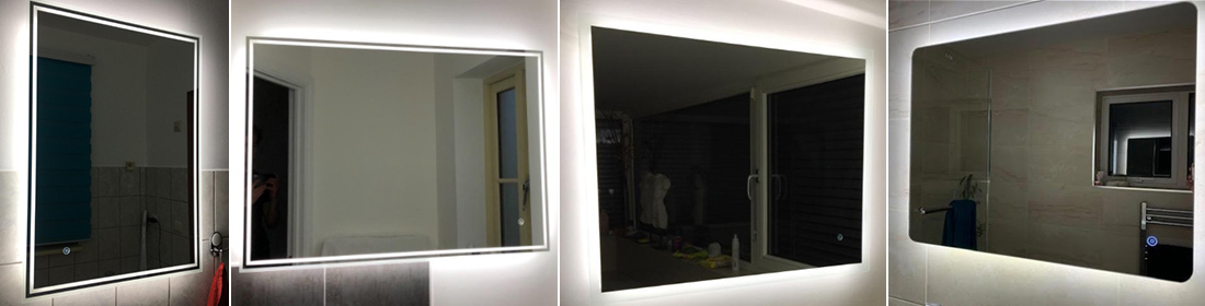 Badspiegel LED 60x80 50x70 Touch Beleuchtung Badezimmerspiegel/mit