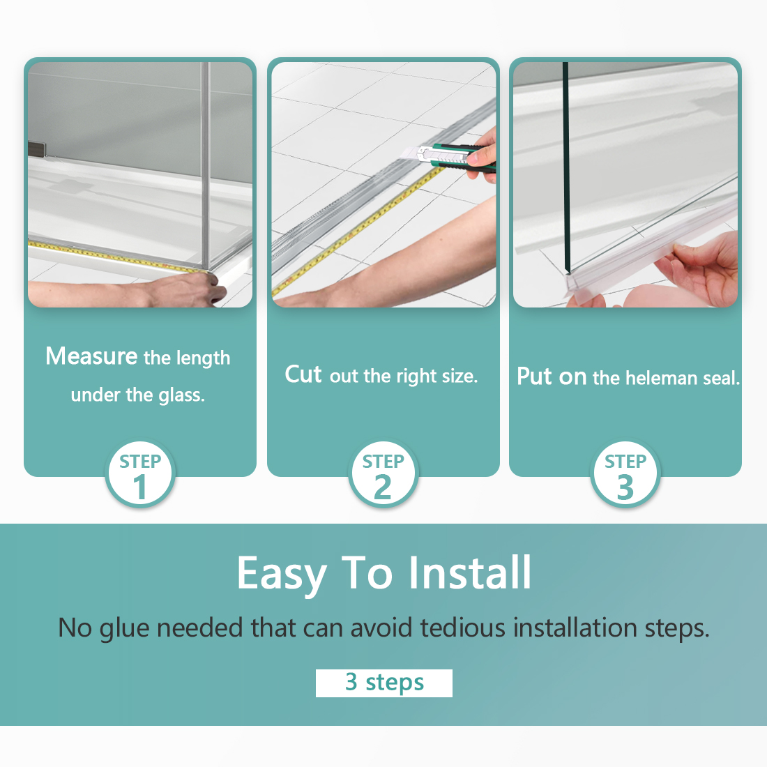 installing shower seal strip