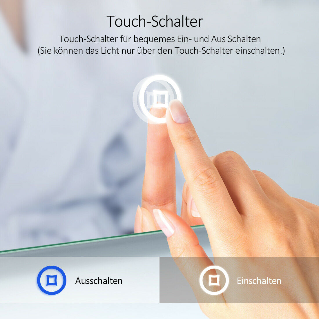 LED Badezimmerspiegel Badspiegel Beleuchtung ohne/mit Beschlagfrei