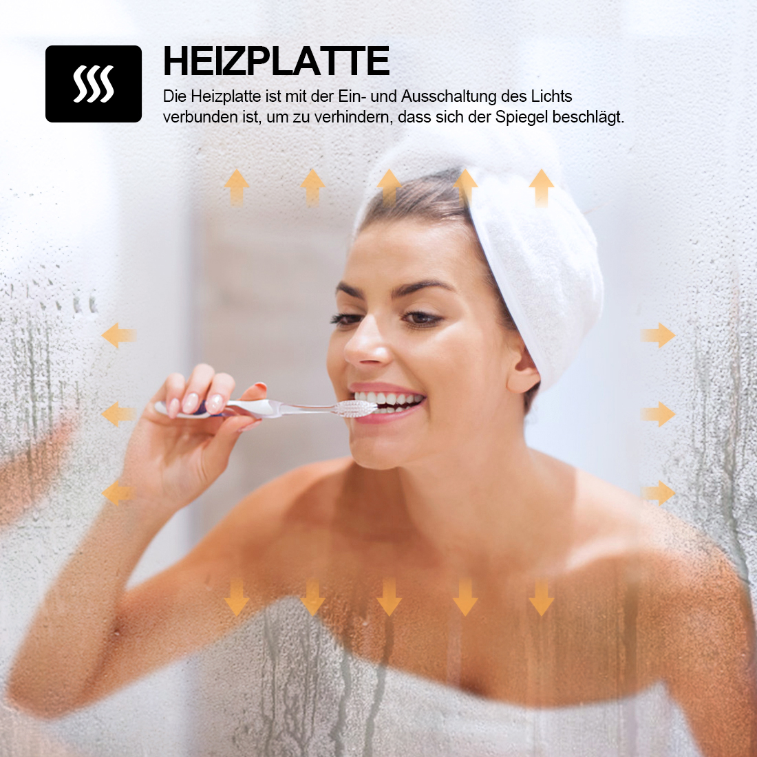 Badspiegel mit LED Beleuchtung Wandspiegel Badezimmerspiegel Kaltweiß