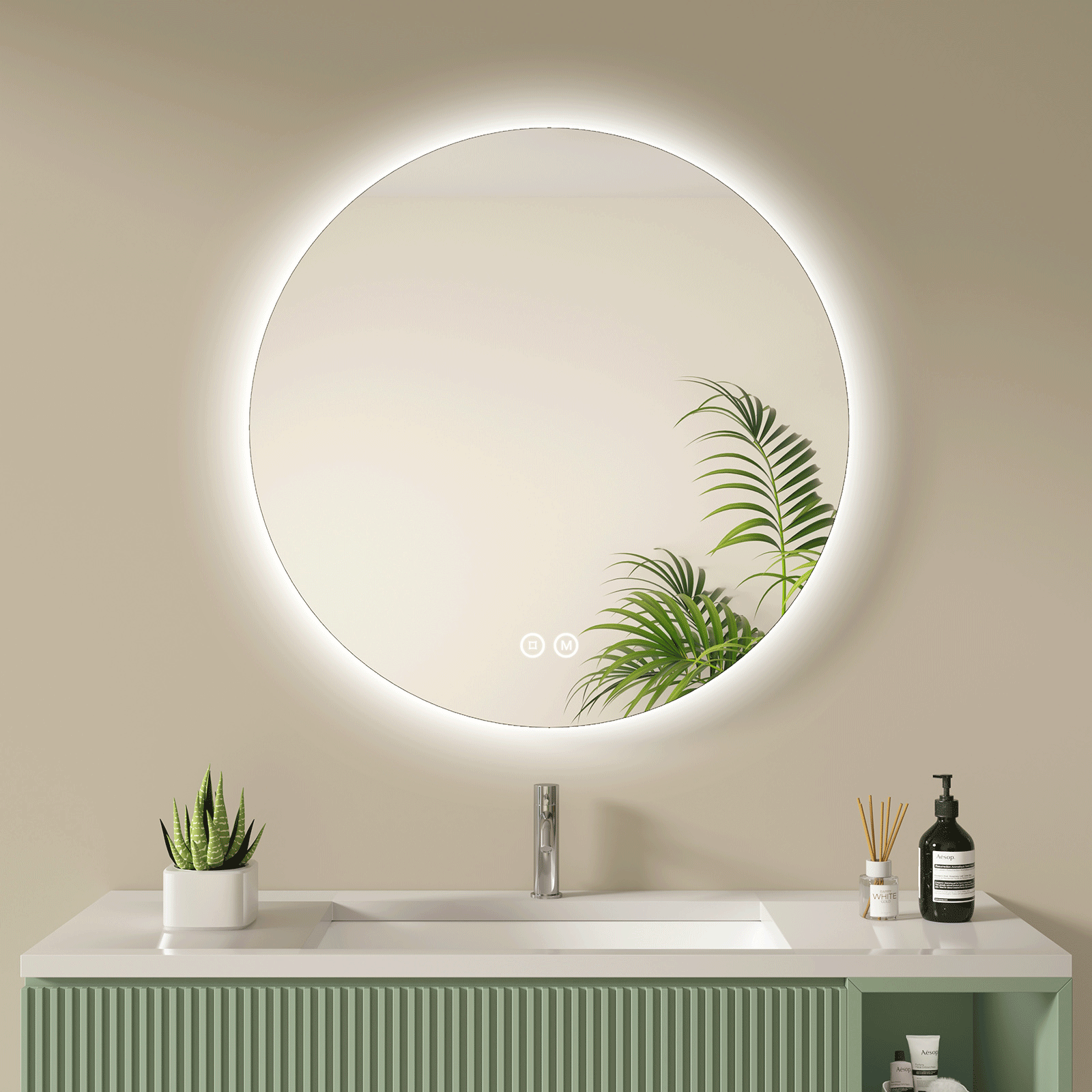  S'AFIELINA Badspiegel mit Ablage 45x60 cm Spiegel mit