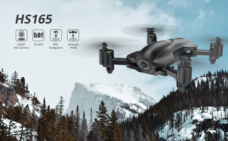 Holy Stone HS165 Foldable FPV Drone with 1080p HD Video Camera GPS RC ...