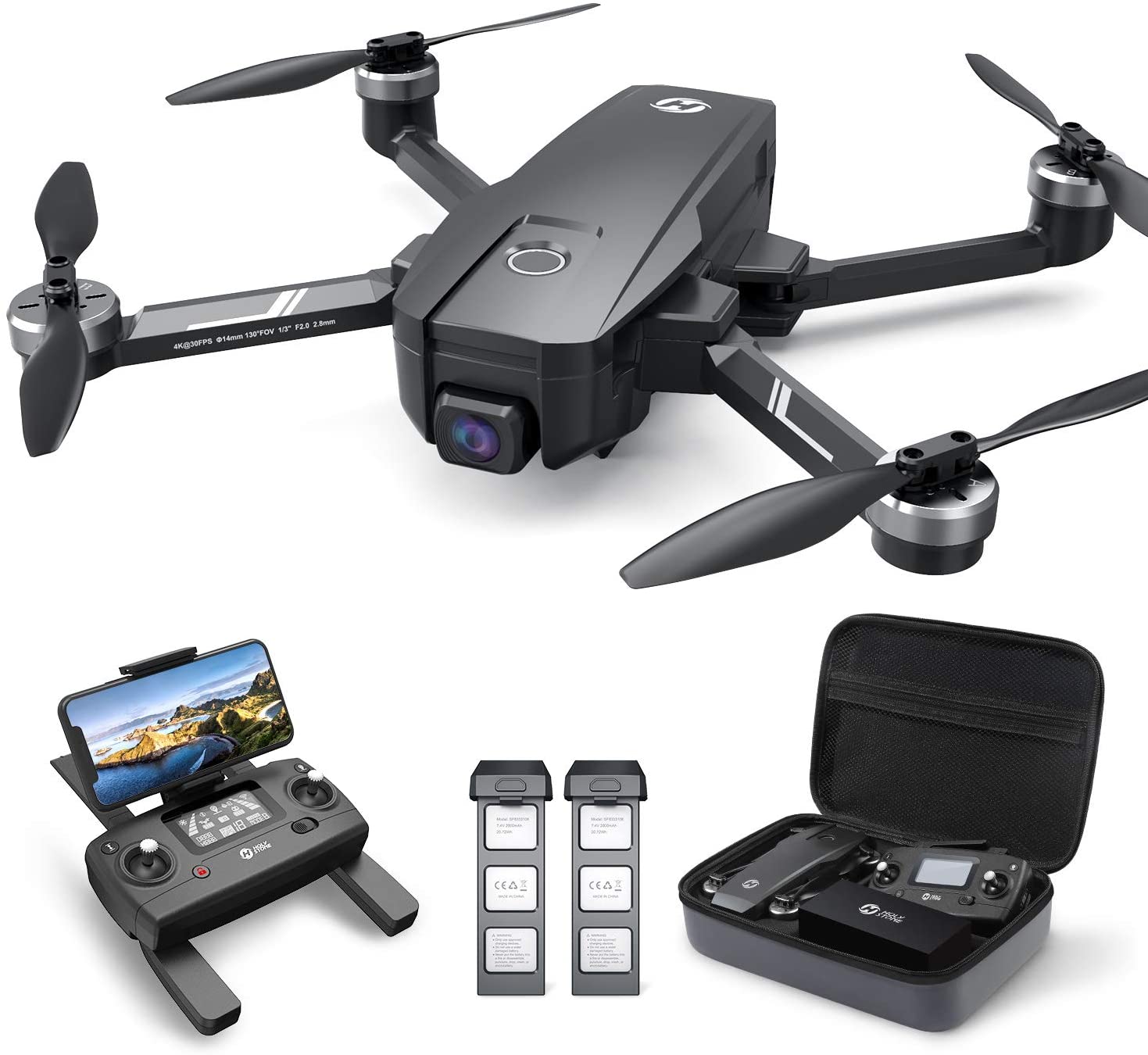 Holy Stone HS700D brushless GPS drone with 2K camera 5G FPV quadcopter 2 battery