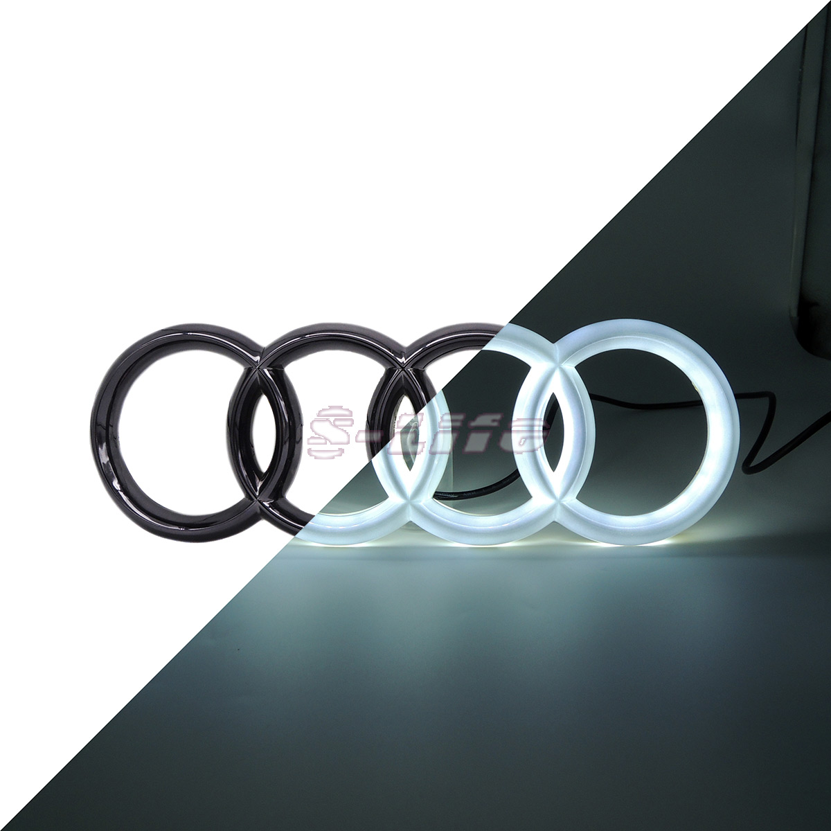 Motors Front Led Grille BlLED Logo Emblem Light Bulb For Audi A1 A3 A4 A5 RS3