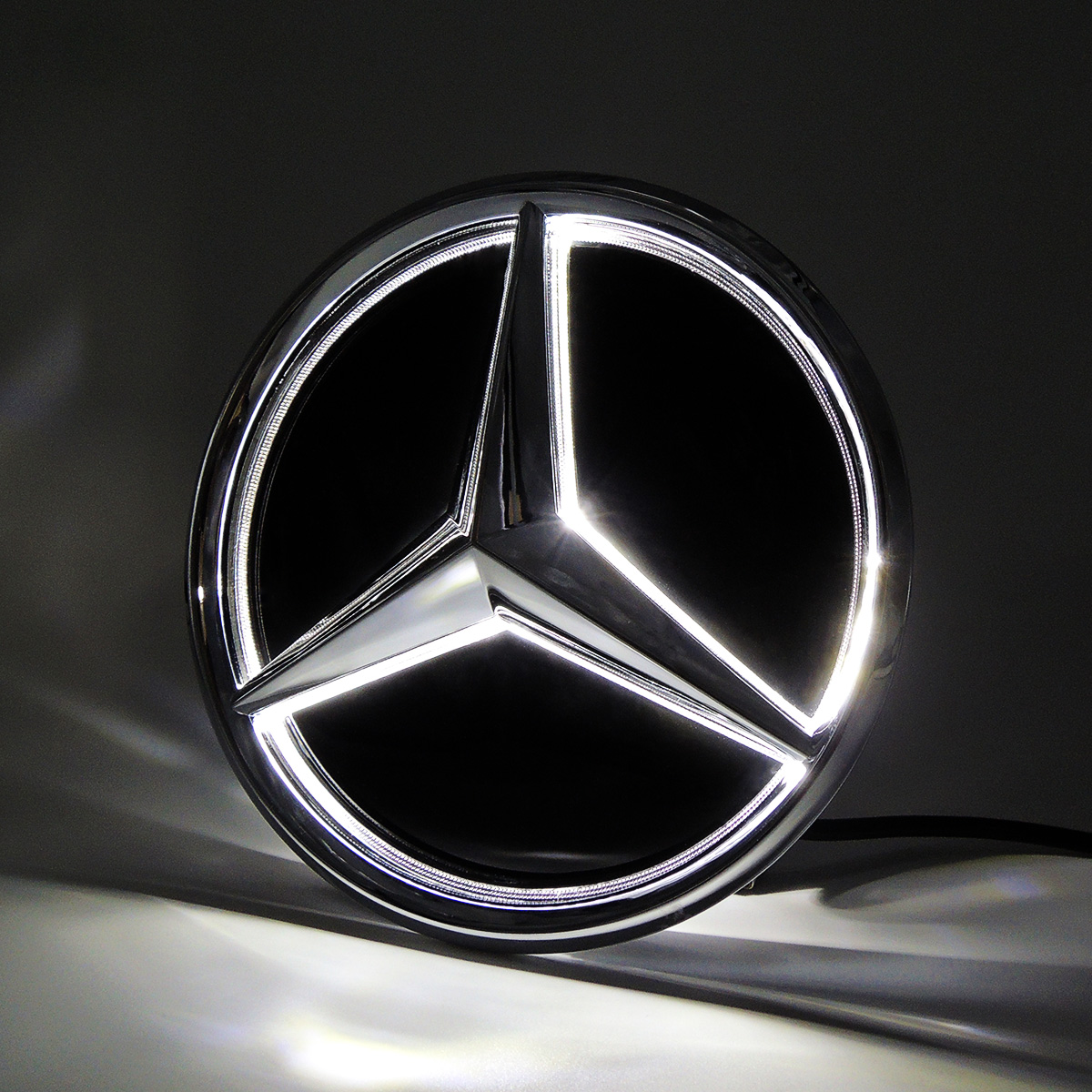 Mirror Car Led Logo Emblem Grille Light For Mercedes Benz Twist Type | eBay