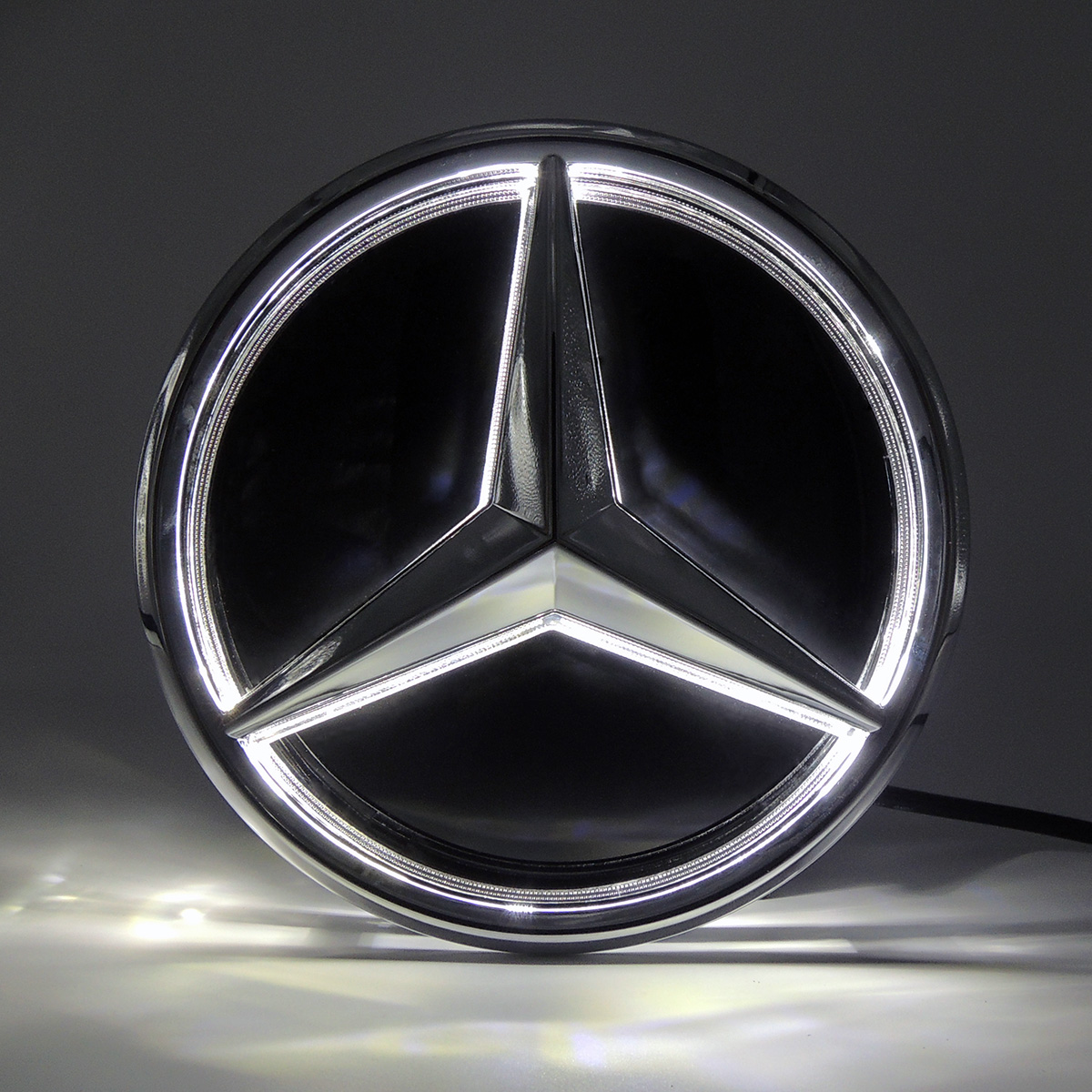 Sport Mirror Car Led Logo Front Emblem Grille Light For Benz E Class ...