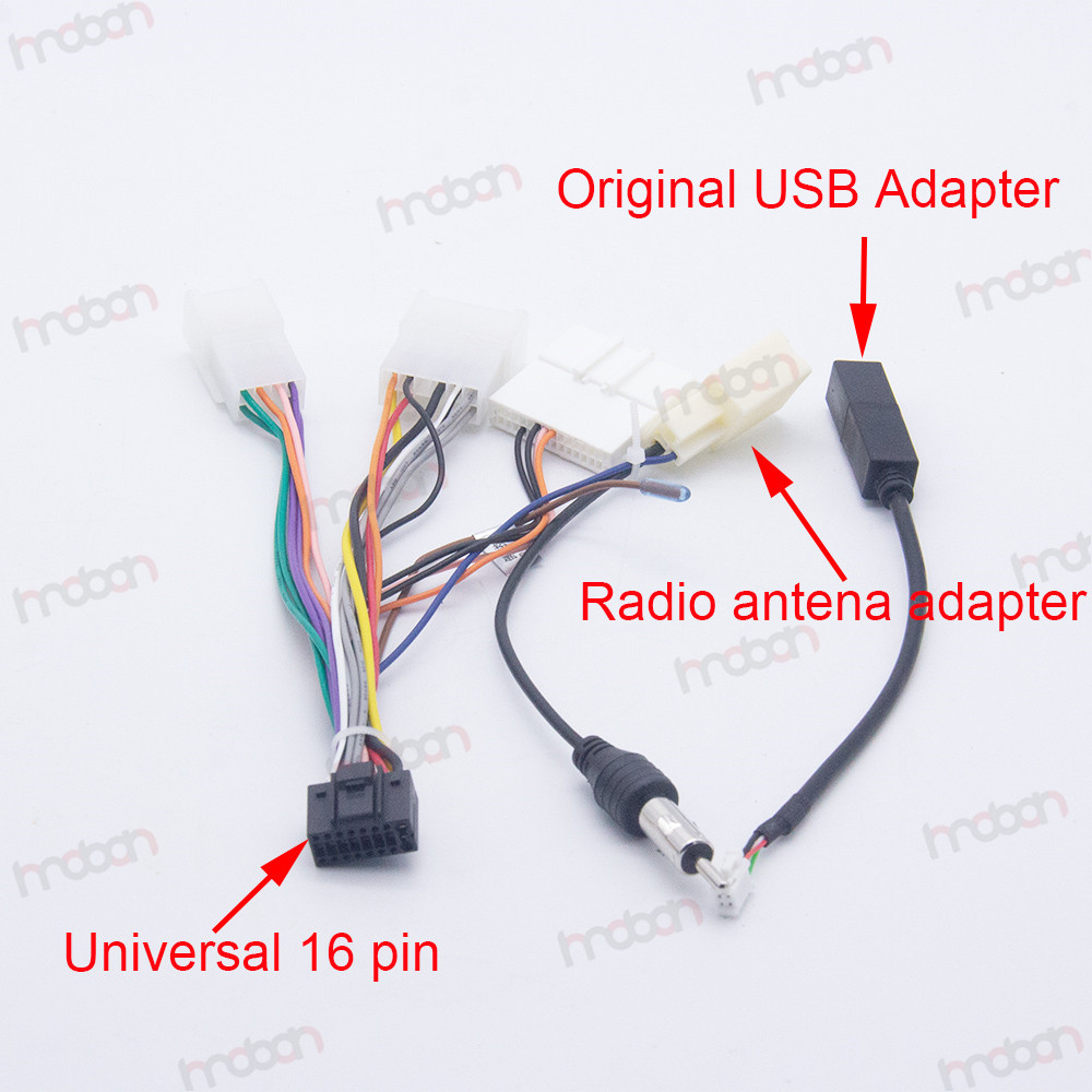 Toyota Car Radio DVD Stereo Power Harness Wiring USB Wire for 9/10.1
