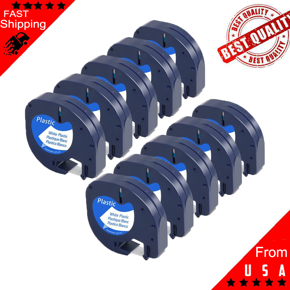10 PACK LT 91331 Dymo Letratag Refill Compatible with Dymo Label Maker