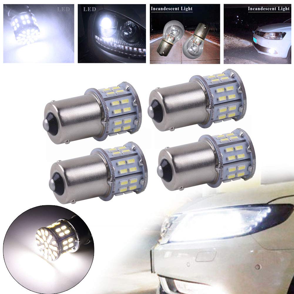 4pcs Super Bright 1156 BA15S 50 SMD LED Replacement Light Bulbs For Car Boat RV