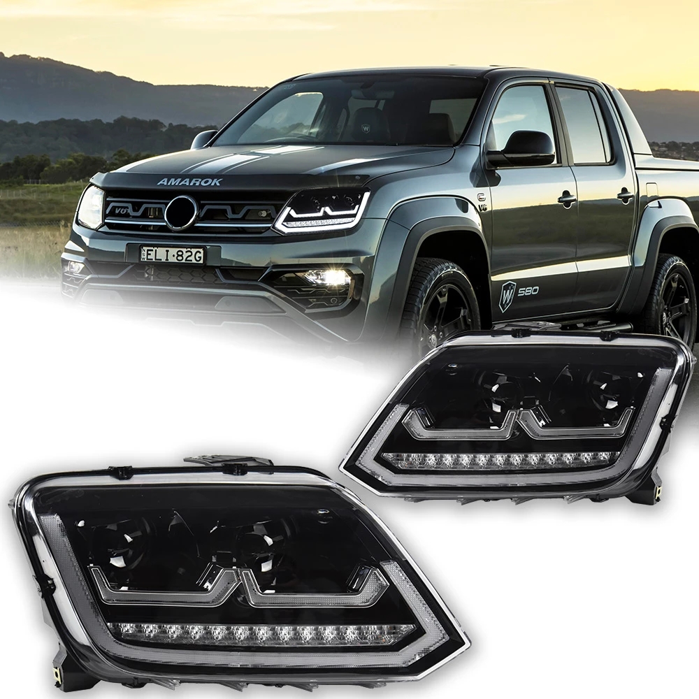 LED Headlights For VW AMAROK 2010-2022 DRL Sequential Turn