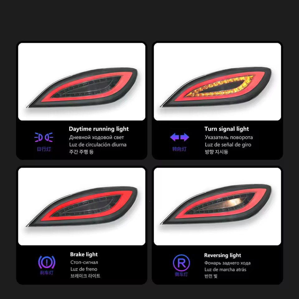 For Benz CLS W218 2012-2017 LED Tail Light Sequential Turn Signal