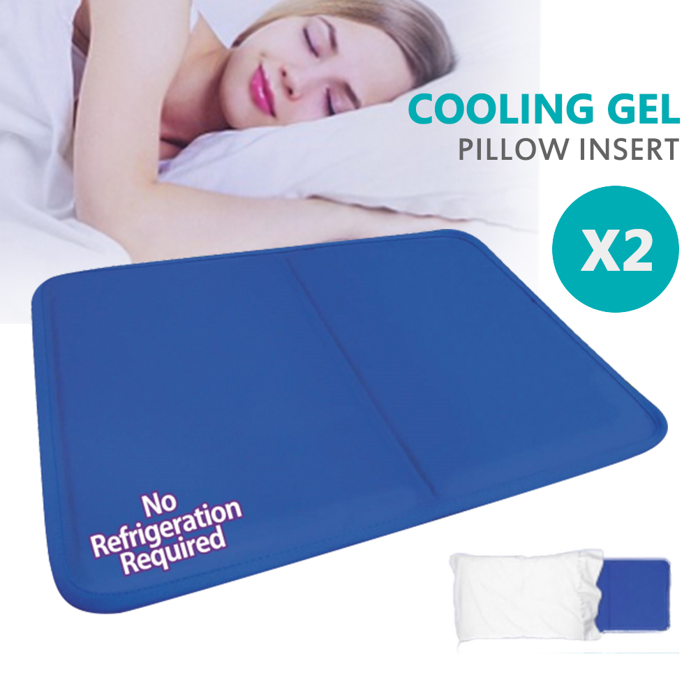 Cooling Gel Pillow 2pcs Pad Sleeping Mat Relief Cooling Pad Insert