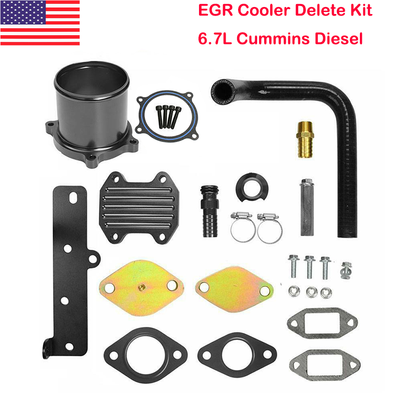 EGR Cooler /& Throttle Valve Delete Kit for 2010-2014 Dodge Ram 2500 3500 6.7L Cummins Diesel Turbo