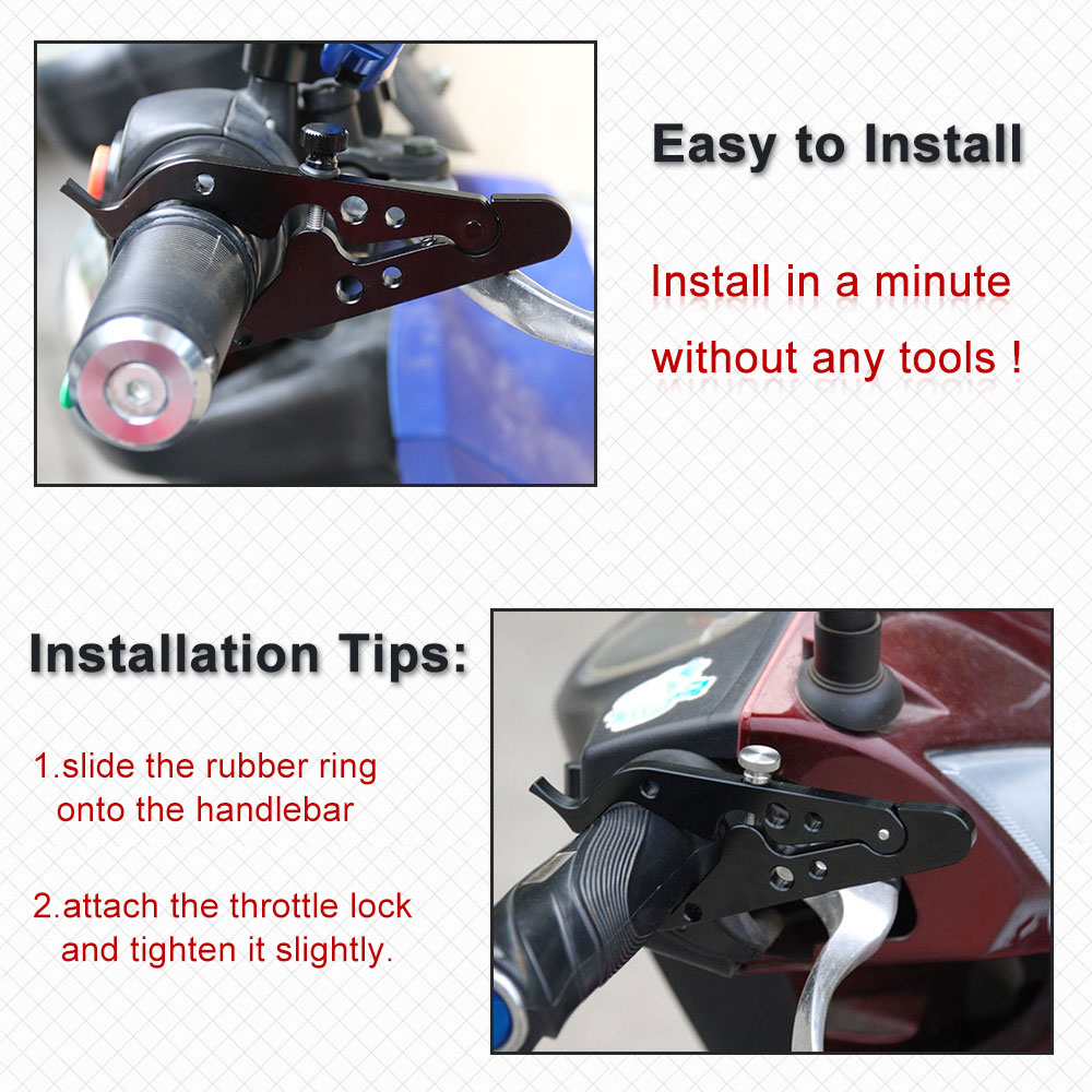 Motorcycle Cruise Control Throttle Lock Assist Retainer Wrist Grip Universal Motorcycle Cruise Control Throttle Lock Assist Retainer Wrist Grip Universal