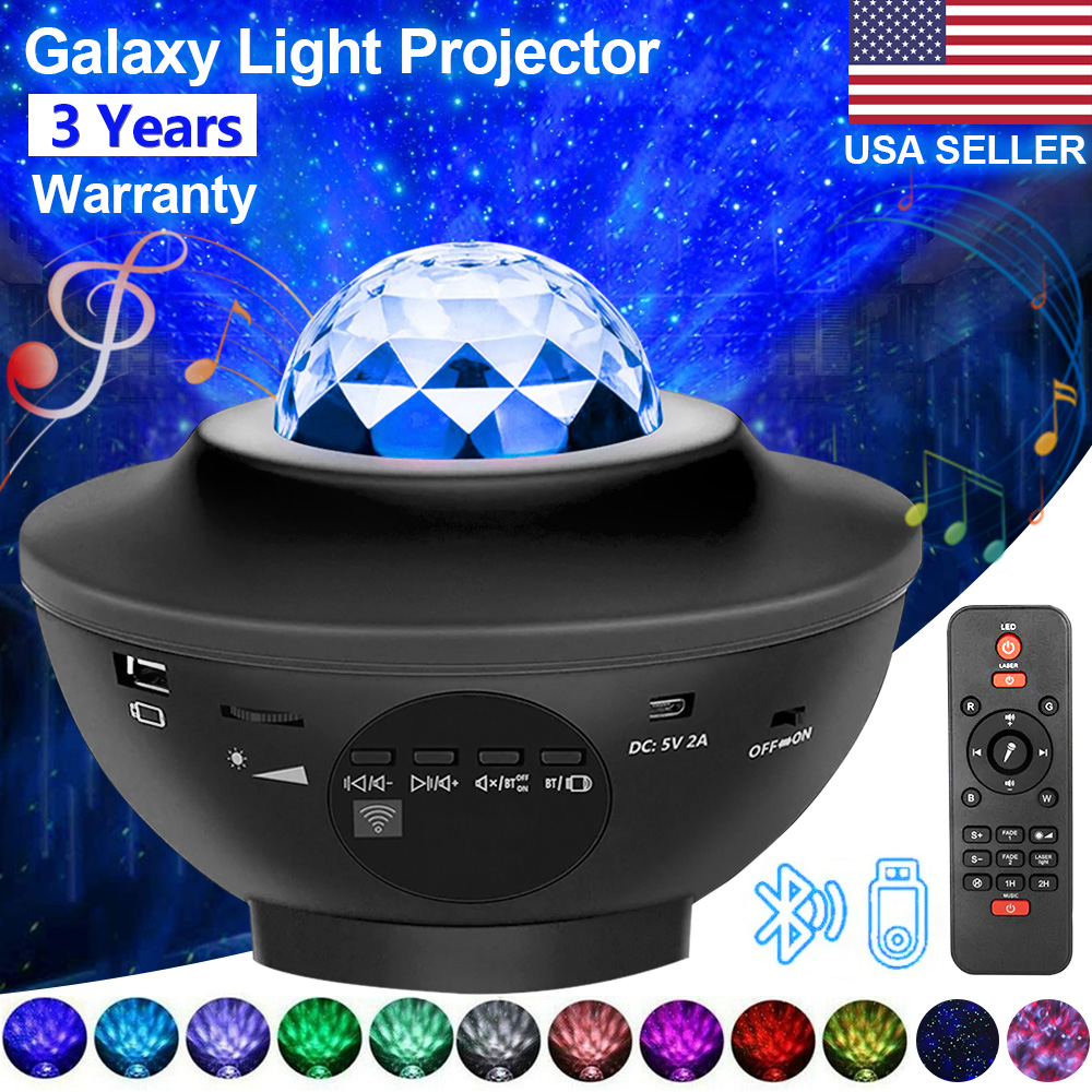 Bluetooth Galaxy Star Projector Night Light LED Starry Sky Laser Ocean