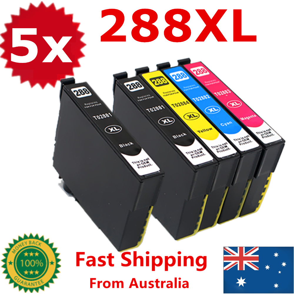 5x Non Oem 288xl 288 Xl Ink Cartridges For Epson Expression Home Xp340 Xp344 Ebay 2236