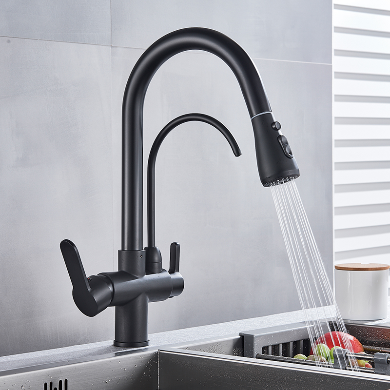 Wasserhahn Küche Armatur 360° drehbar 3 in 1 Wasserhahn reines Wasser