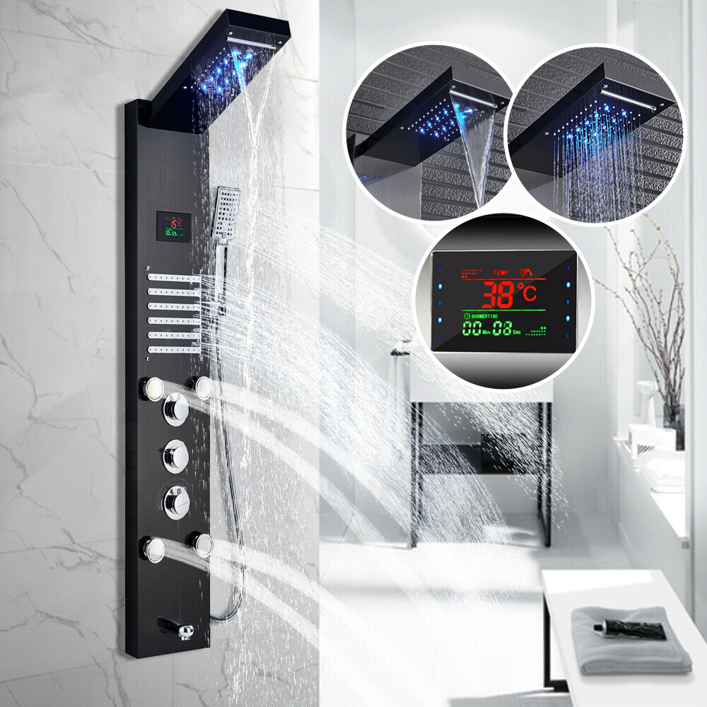 Digitales Duschthermometer Mit LED - 304 Edelstahl Für Wasserhahn 0-99°C