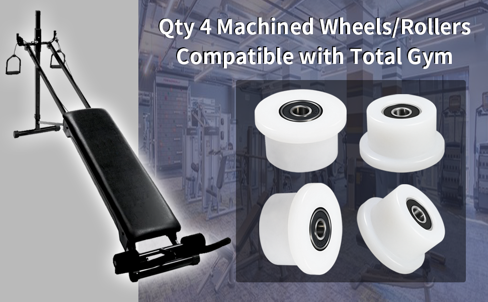 Set Of 2 Replacement Wheels/Rollers For Total Gym – Brand New-1400756