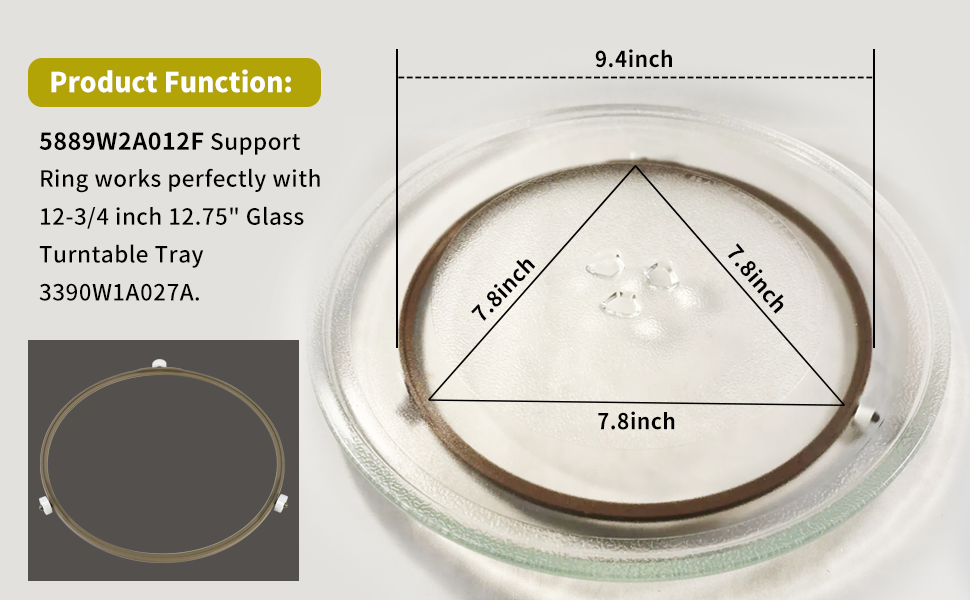 5889W2A012F Microwave Oven  Rotating Support Ring For Kenmore & LG