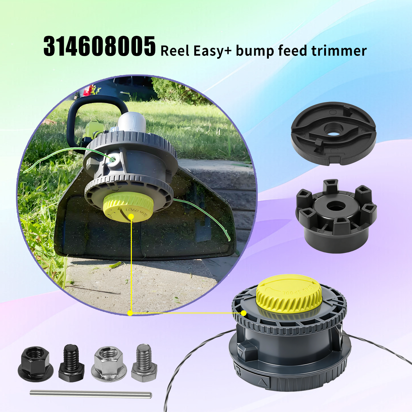 314608005 Fits For Ryobi Reel Easy+ Bump Feed Trimmer Head