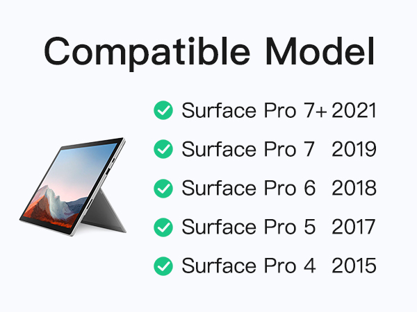 Doohoeek Bluetooth Tastatur Für Surface Pro - Beleuchtet & Ultraslim Mit Trackpad