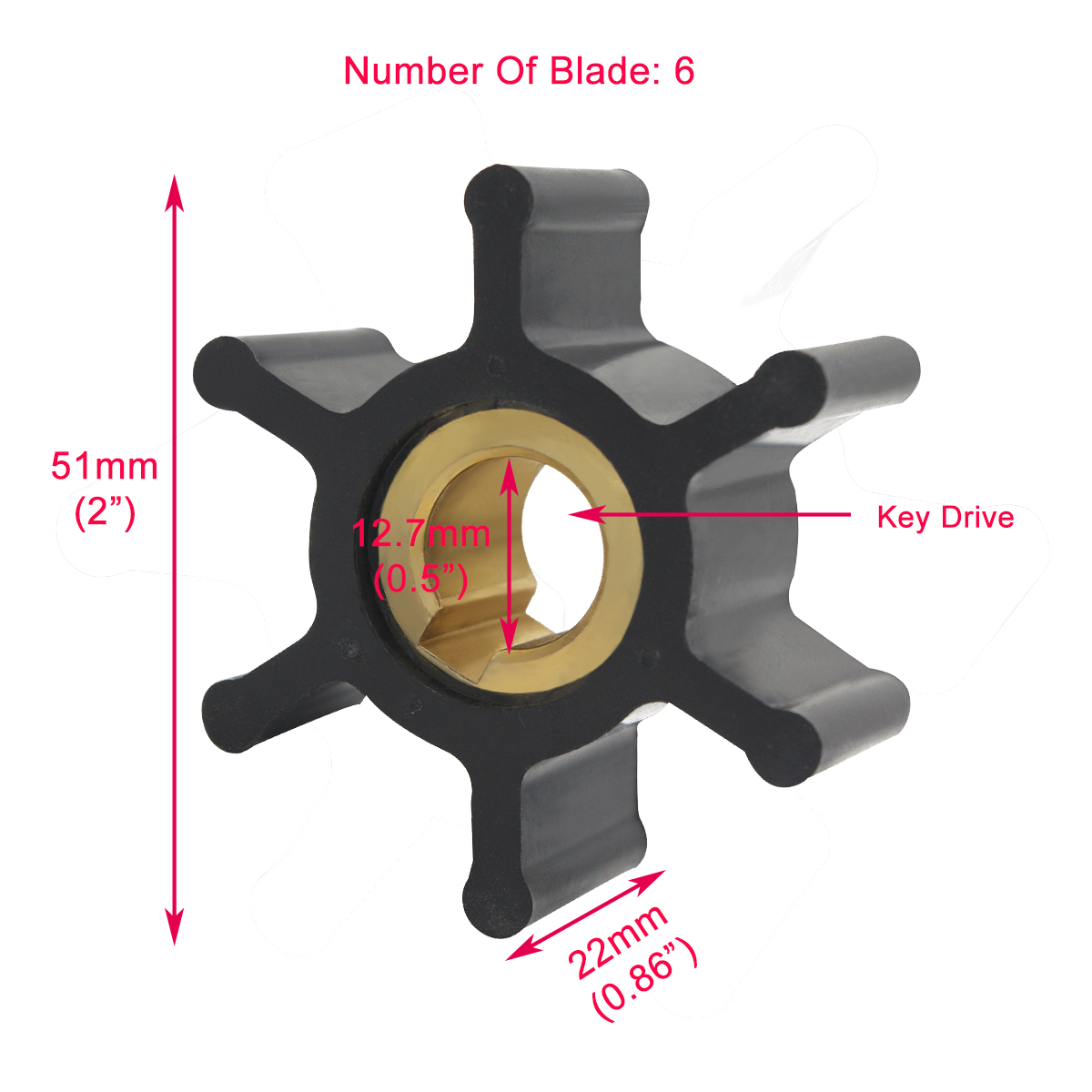 GIANT REIGN Advance1 M Rotorパワメ/純正部品付 Water Pump Impeller For Yanmar 124223-42091 Jabsco 22799-0001