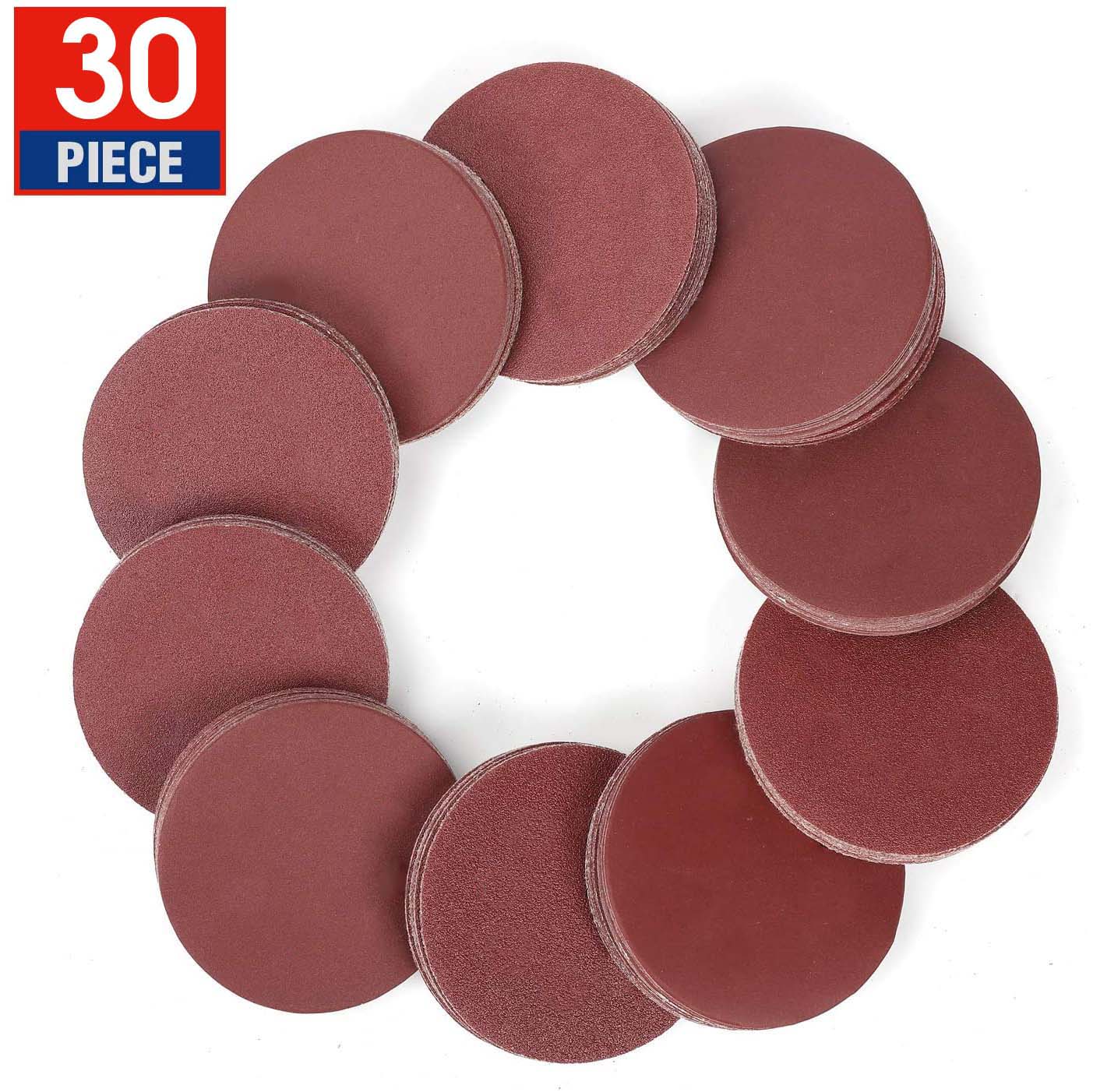 30 Sanding Disc for Orbital Sander Sandpaper Hook Loop 800-2000 Grits Pad 5 Inch