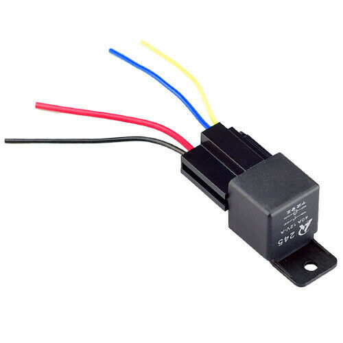 E Support 12V 30 to 40A 60A 80A Car Relay Socket SPST 4 Pin SPDT 5 Pin Pack of 5, 30A 4P SPST