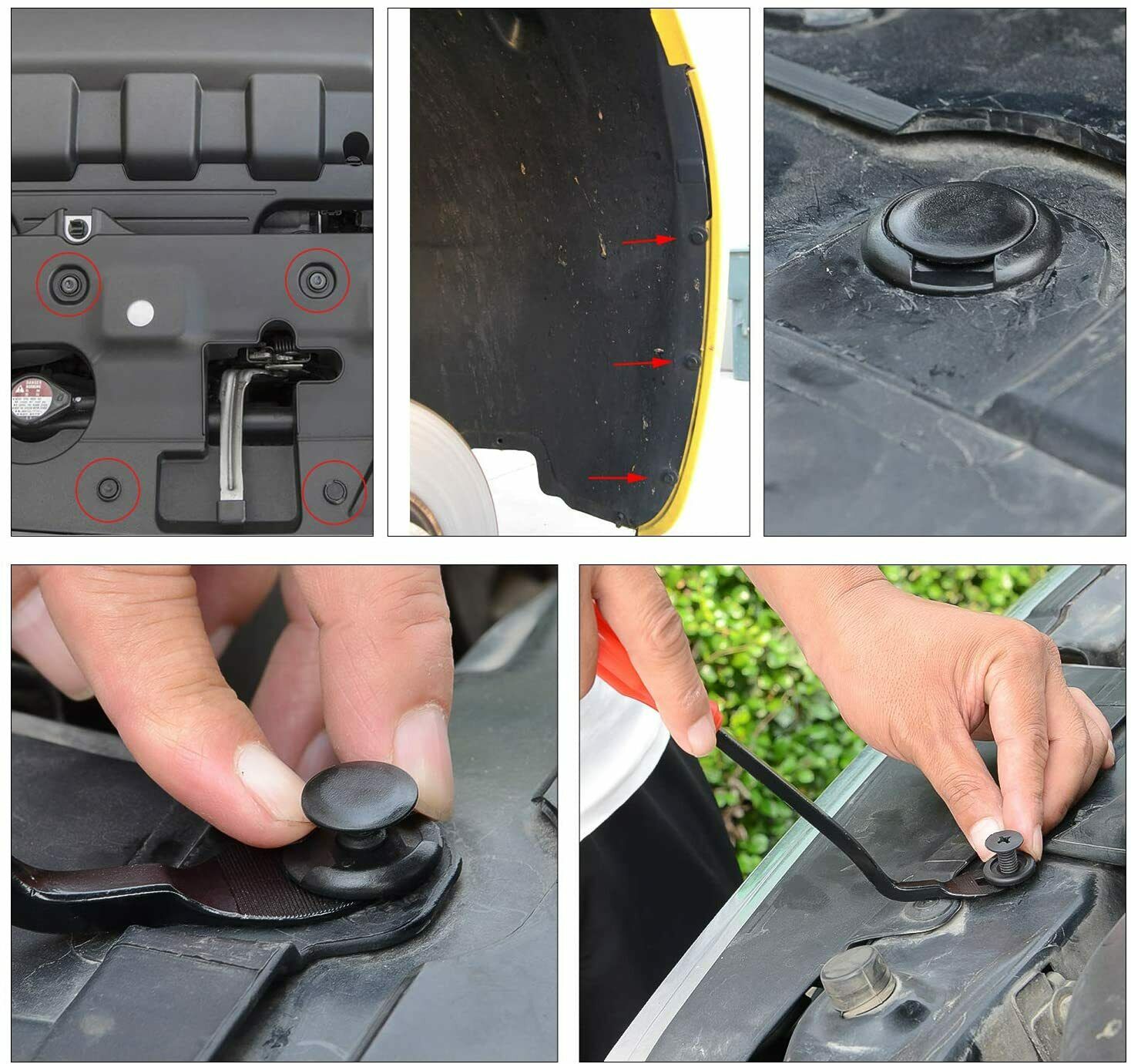 473Pcs Car Retainer Clips Auto Fasteners Push Trim Clips Pin Rivet Bumper  Kit