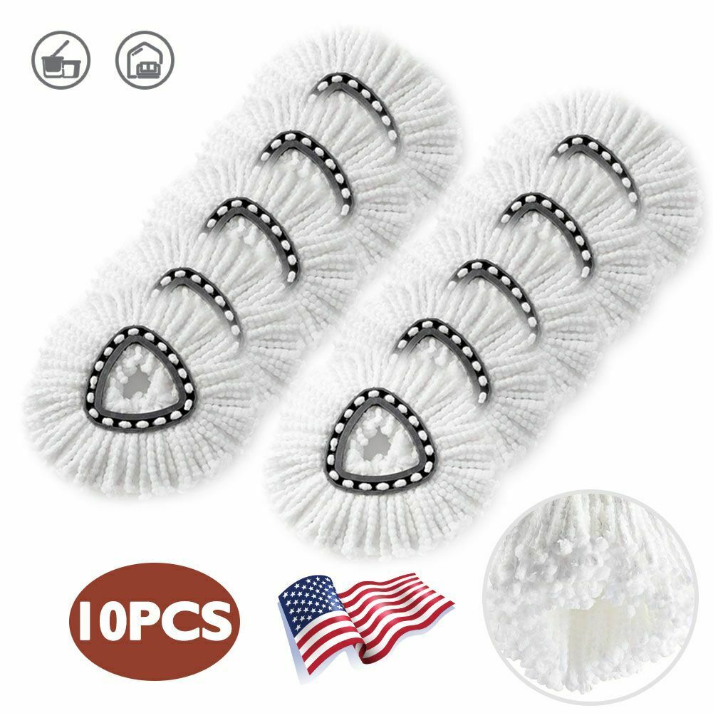 10X Replacement Microfiber Mop HEAD For O-Cedar Spin Mop Easy Clean Wring  Refill 41785998151