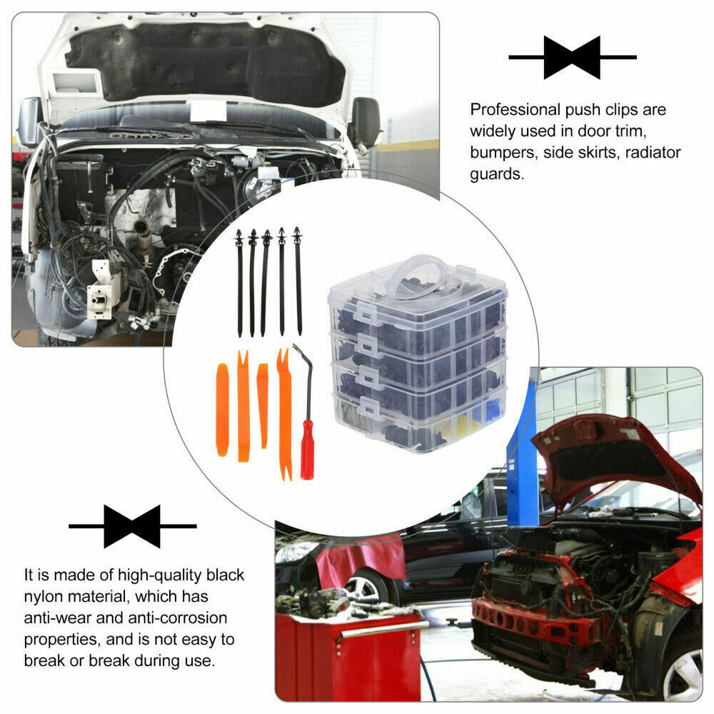721pcs Car Retainer Clips Auto Fasteners Push Trim Clips Pin Rivet Bumper  Kits