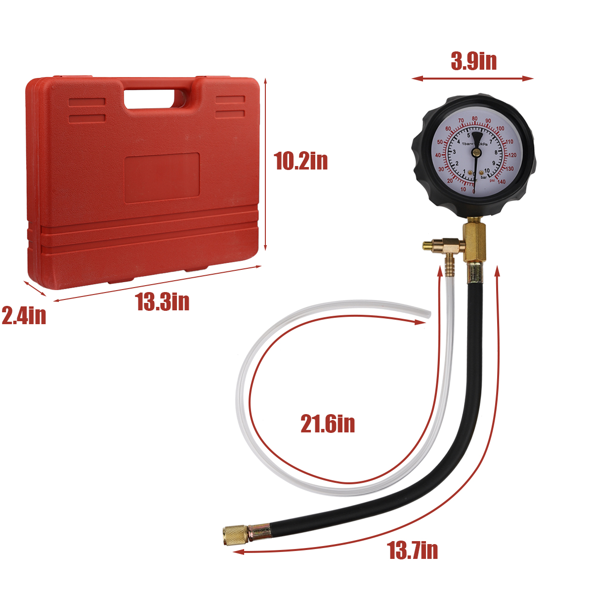 BETOOLL Pro Fuel Injection Pressure Tester Kit Gauge 0-140 PSI with 9.49,7.89,6.30 Fuel Line Fittings : Buy Online at Best Price in KSA - Souq is now BETOOLL Pro Fuel Injection Pressure Tester Kit Gauge 0-140 PSI with 9.49,7.89,6.30 Fuel Line Fittings : Buy Online at Best Price in KSA - Souq is now