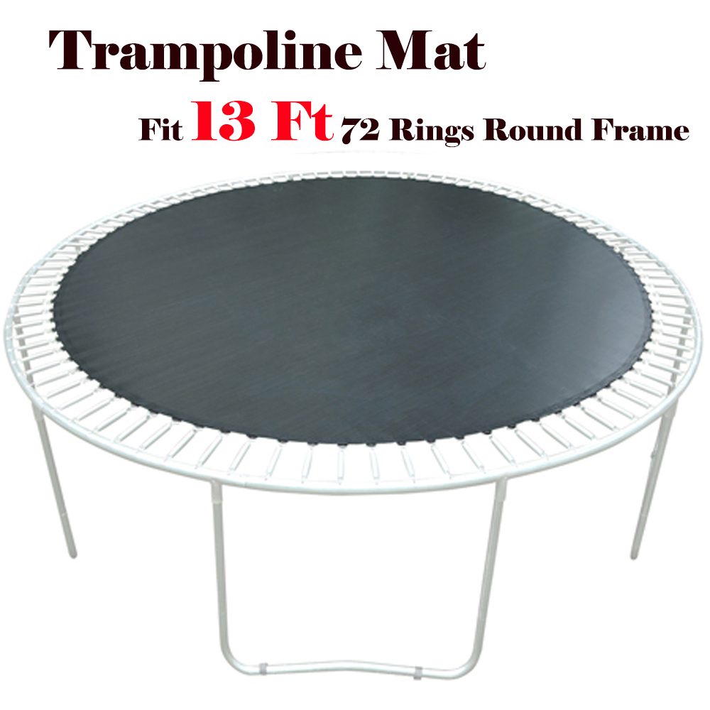 Round Waterproof Trampoline Mat Replacement Fits 14' Frame 72 Rings 7" Spring Sporting Goods