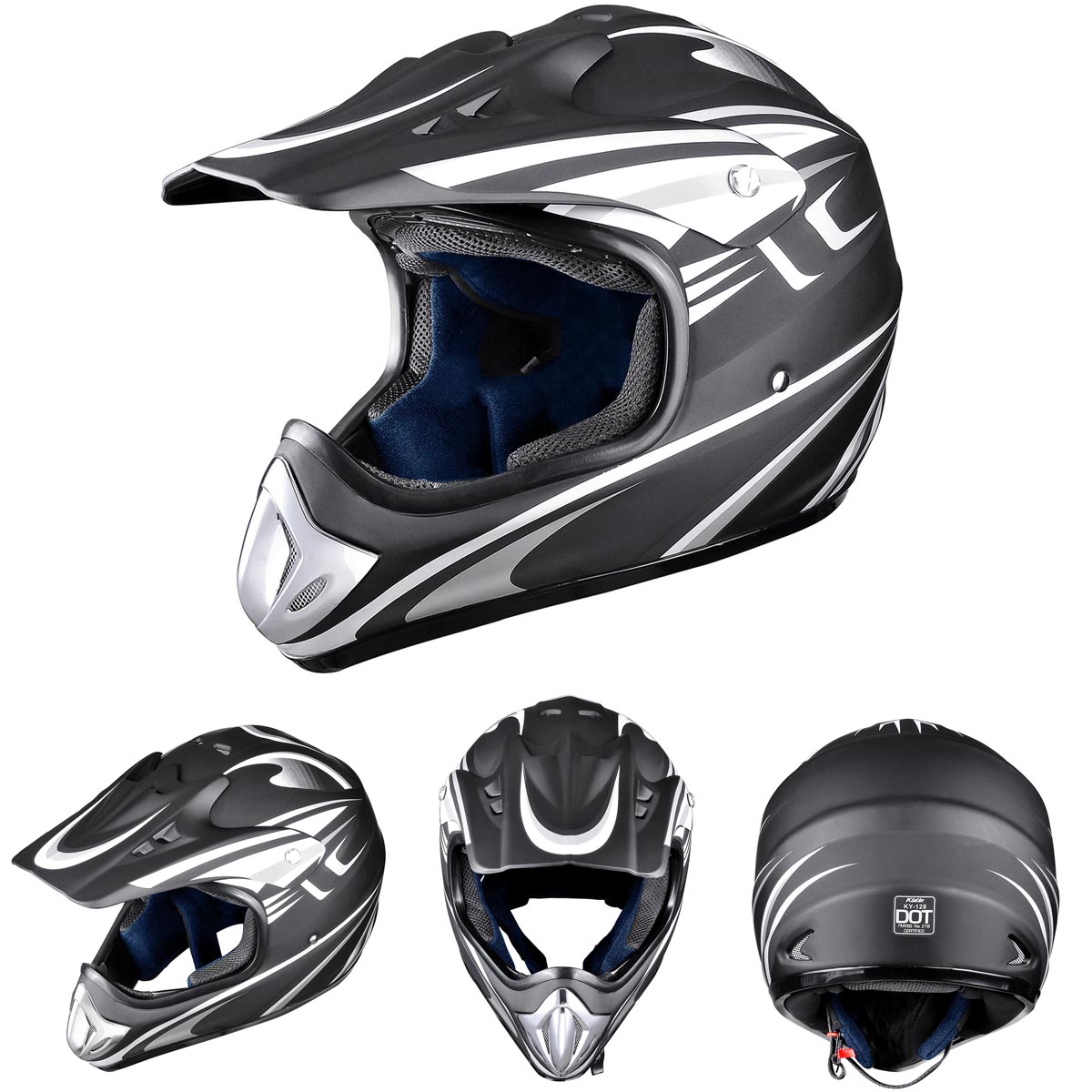 DOT Approve Motocross Offroad Dirt Bike Helmet Adult Full Face MX Helmets M L XL