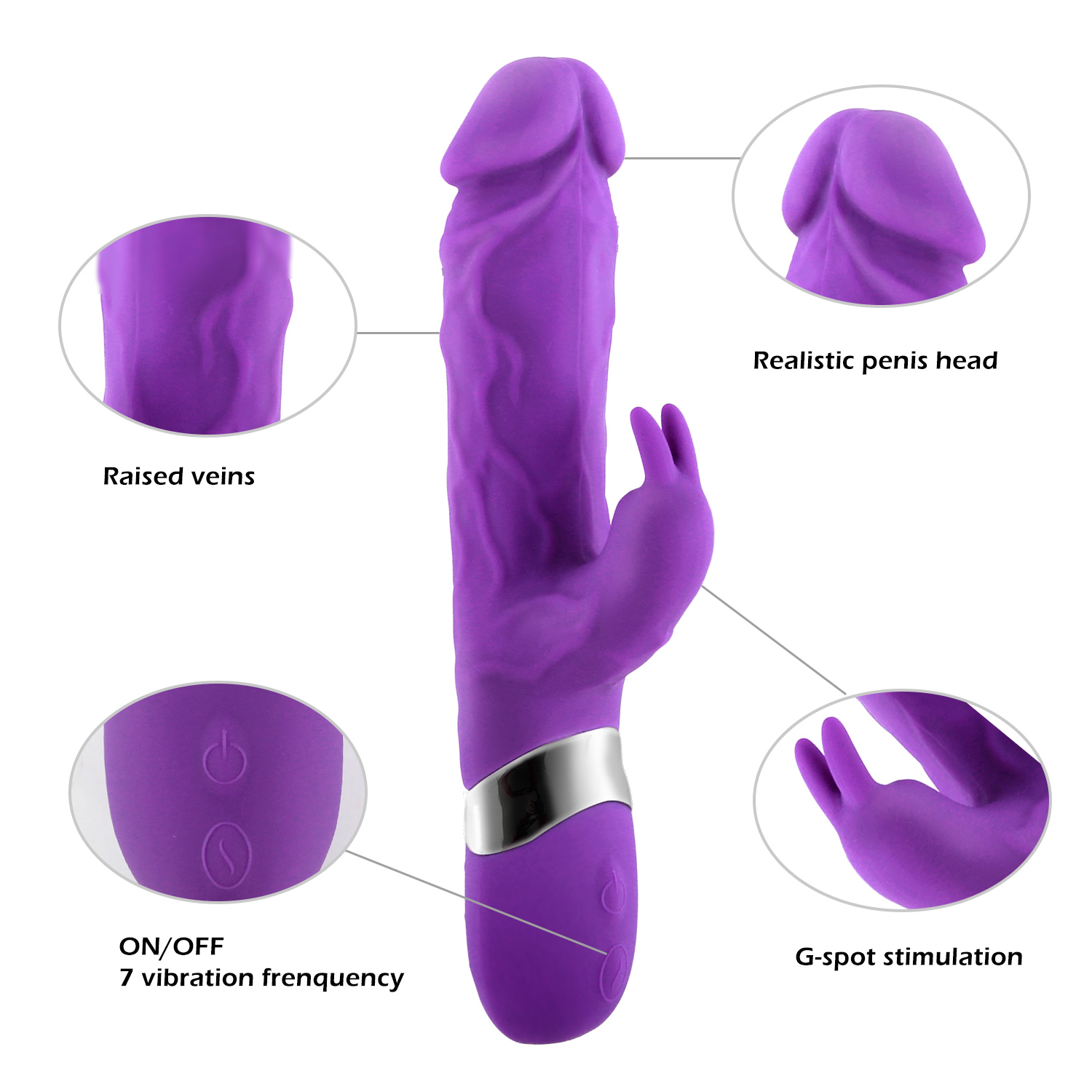 BASICS Realistic Anal Dildo Vibrator 5 Inch