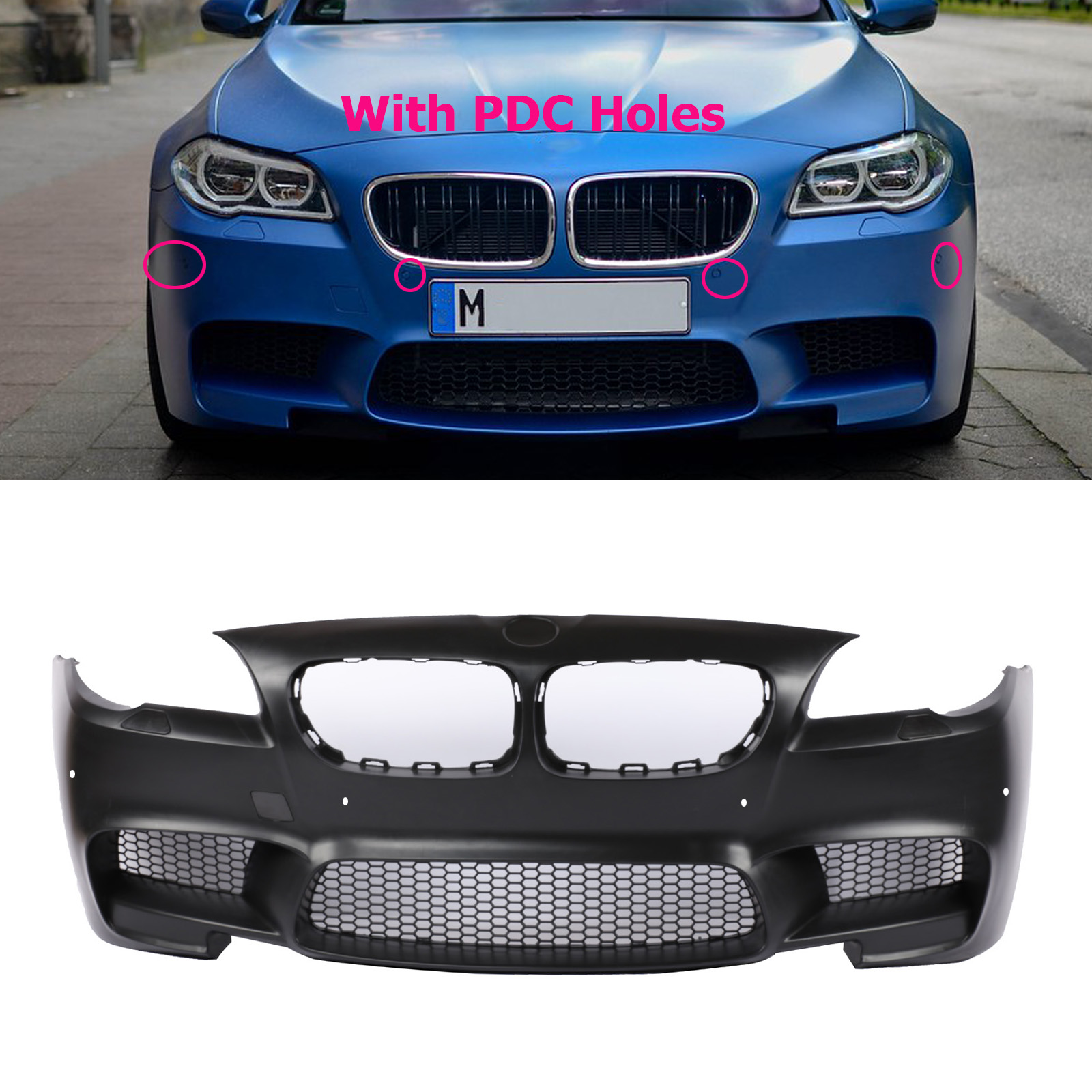 M Style Front Bumper For Bmw F Series Sedan W Pdc W O Fog Lights Ebay